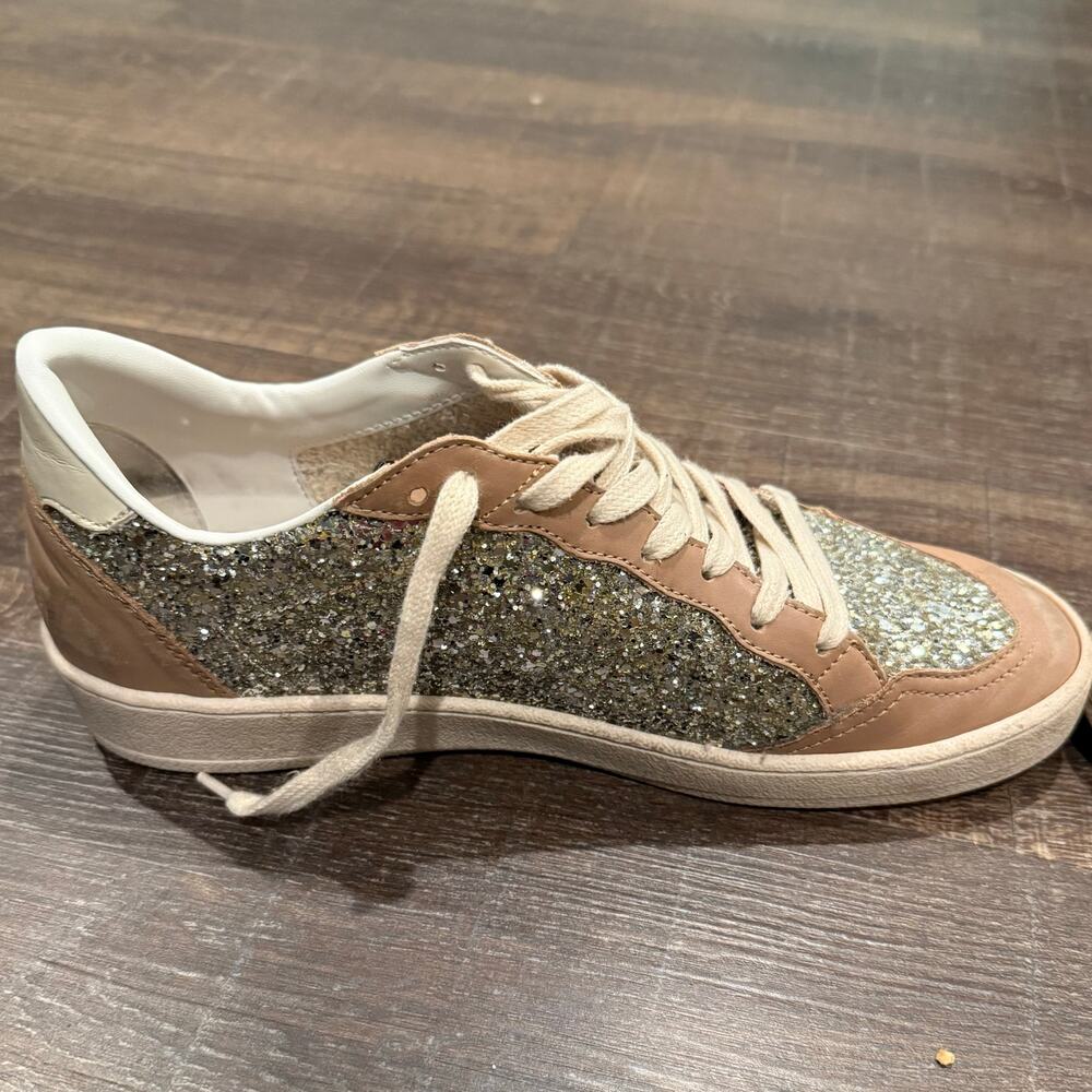 Golden Goose GGDB Ball Star platinum glitter sneakers size 40 EUC - Picture 6 of 6